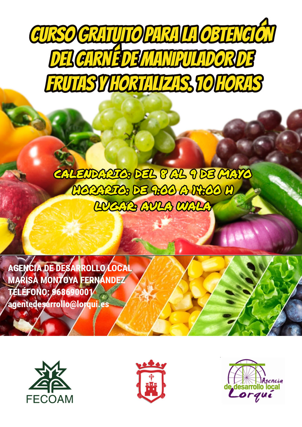 Cartel Fecoam Manipulador frutas y hortalizas